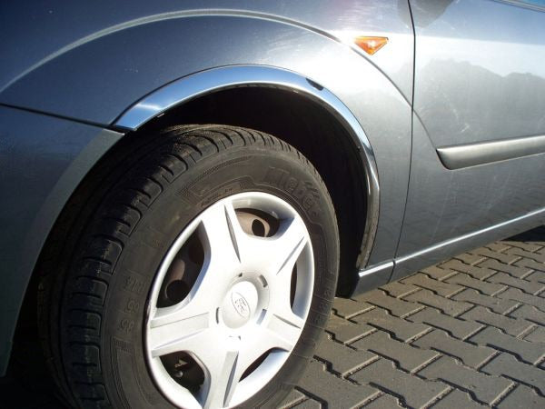 Fender flares (4 pcs, stainless steel) for Ford Focus I 1998-2005 - image 1