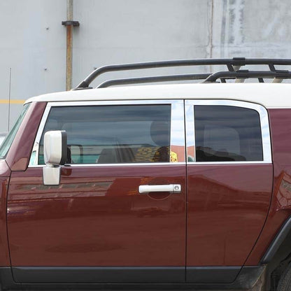 A set of window moldings (stainless steel, 16 pcs.) for Toyota FJ Cruiser - Reelken Auto