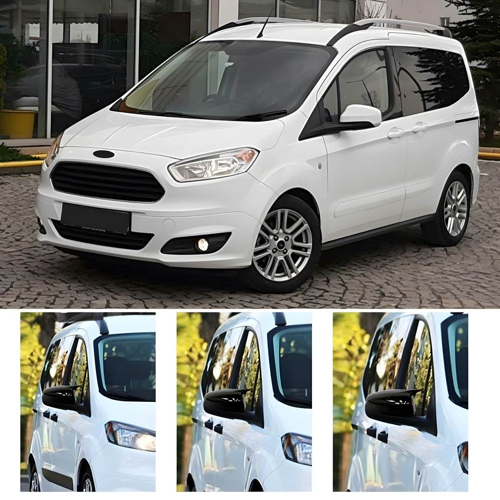 Covers for mirrors BMW-style (2018↗, 2 pcs) for Ford Courier 2014-2023 - Reelken Auto