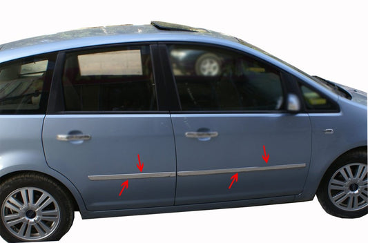 Door molding (4 pcs, stainless steel) for Ford C-Max 2004-2010 - image 1