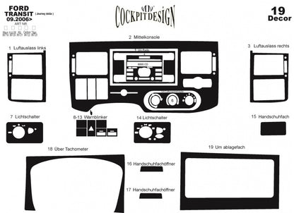Dashboard Trim Covers (2006↗) for Ford Transit 2000-2014 - image 15