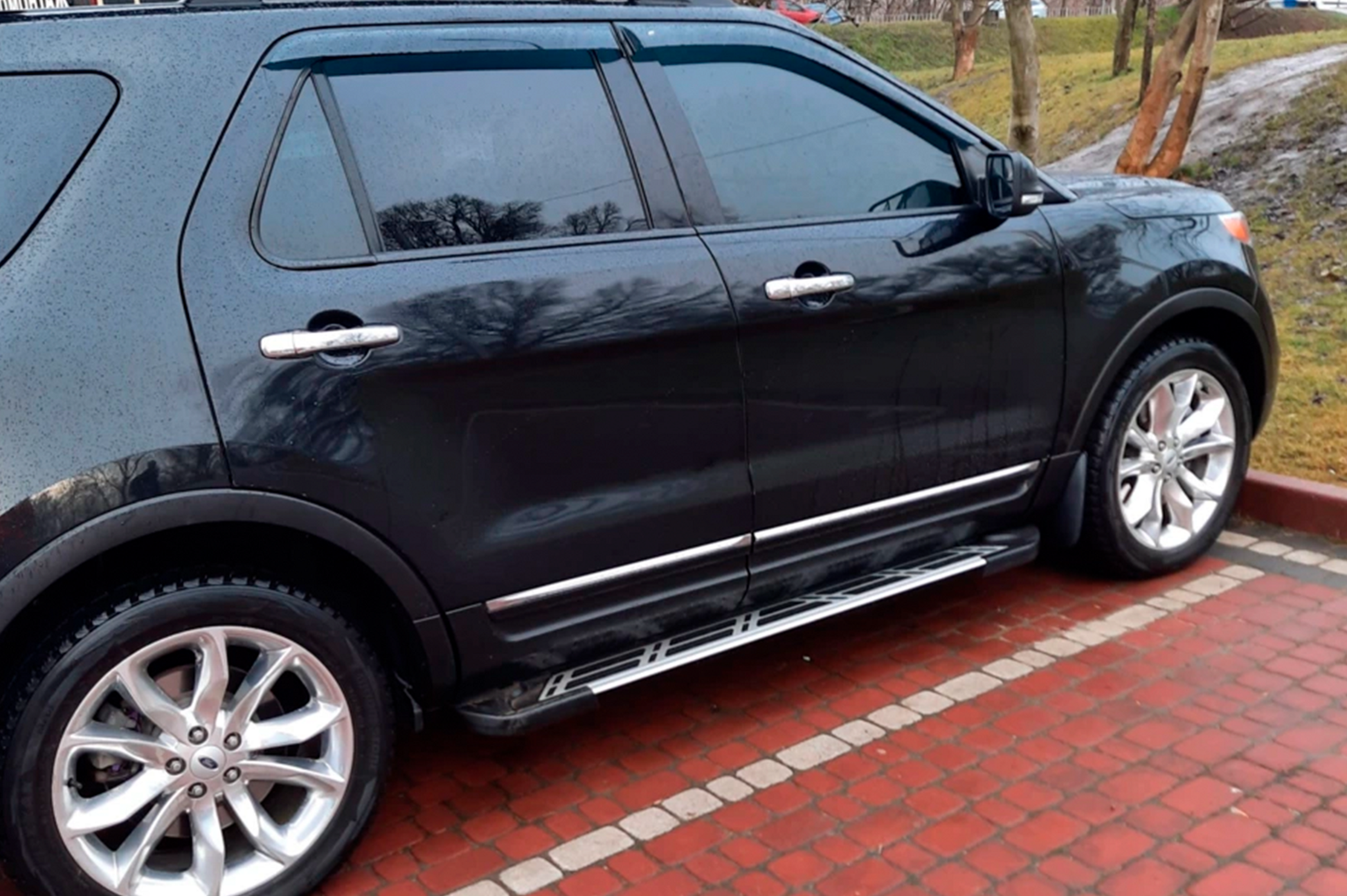 Side Steps Sunrise (2 pcs, Aluminum) for Ford Explorer 2011-2019 - image 2