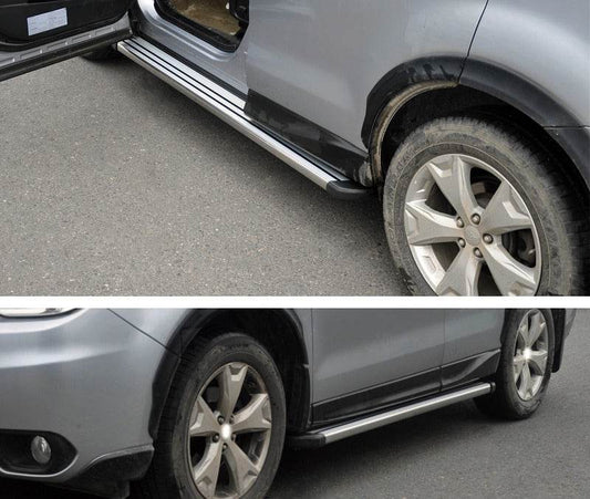 Side sills Original (2 pcs, aluminum) for Subaru Forester 2013-2018 - Reelken Auto
