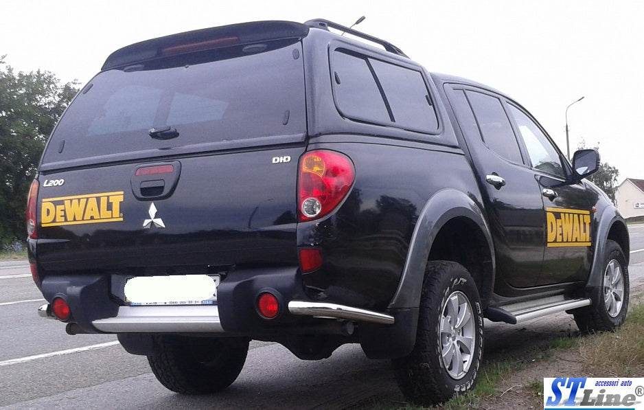 Rear corners AK003 (2 PCs, stainless steel) for Mitsubishi L200 2006-2015 - Reelken Auto