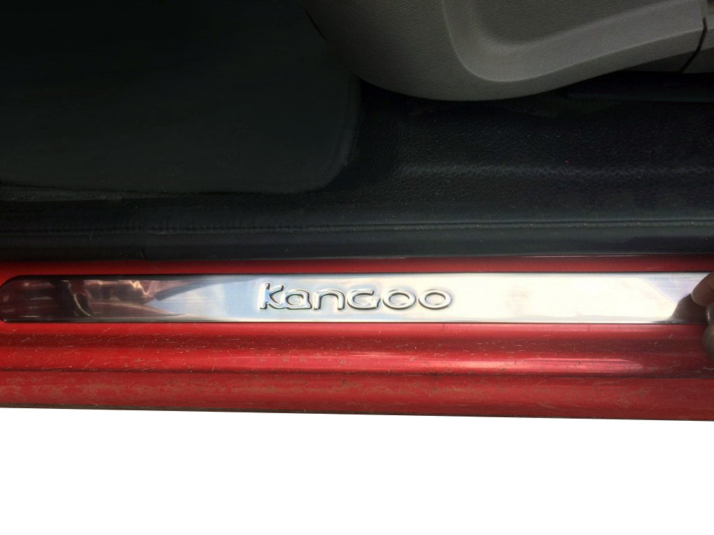 Door Sill Protectors OmsaLine (2 pcs, Stainless Steel) for Renault Kangoo 2008-2020 - image 1