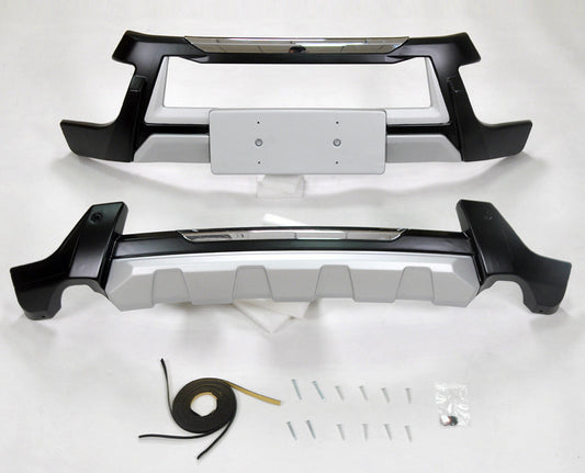 Front and Rear Bumper Extensions (2 pcs) for Isuzu MU-X 2013- - image 1