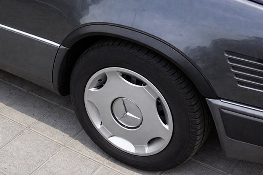Fender flares 1989-1995 (4 pcs, black, ABS plastic) for Mercedes E-сlass W124 1984-1997 - image 1