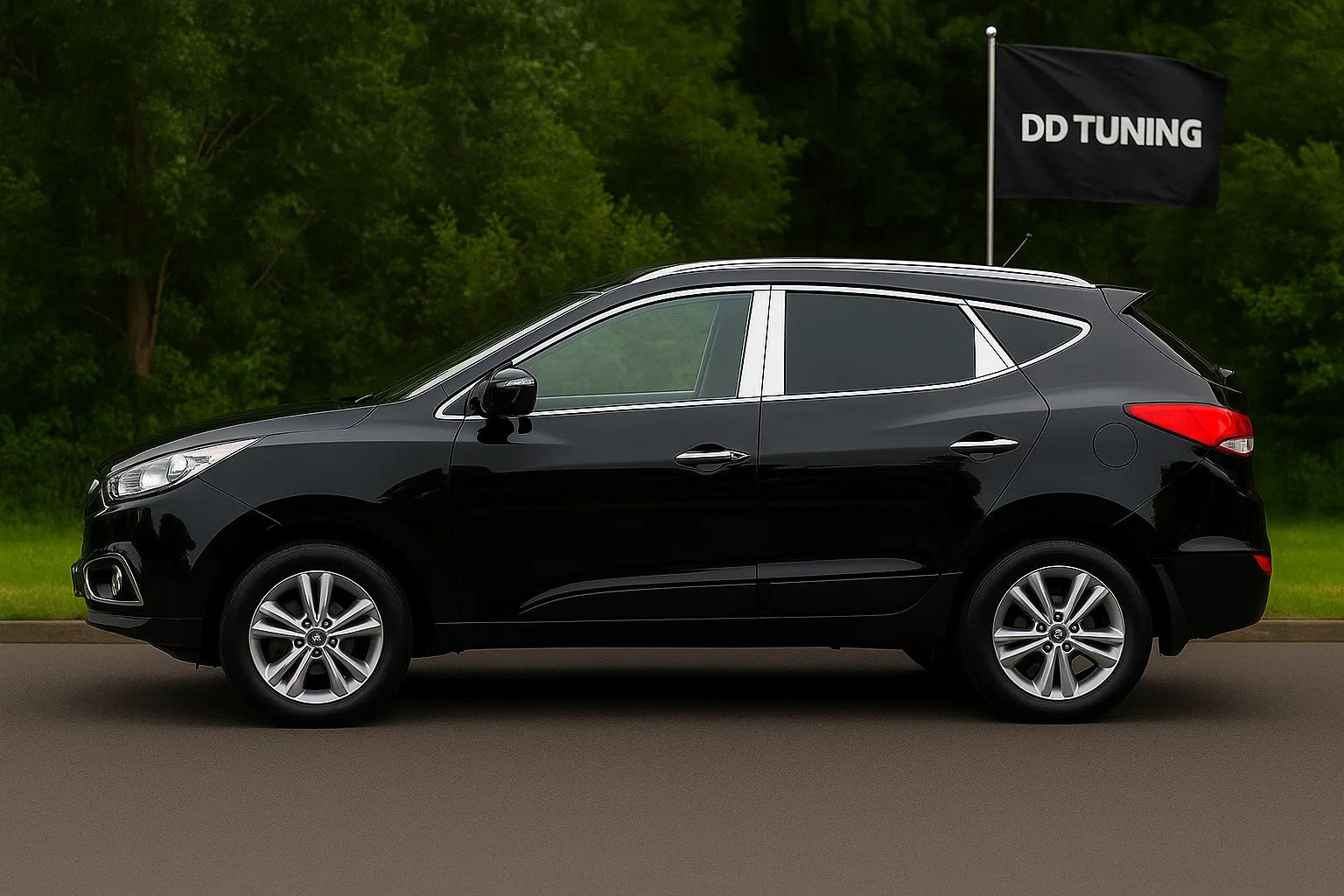 Full Window and Pillar Trim LIBAO (20 pcs, Stainless Steel) for Hyundai IX-35 2010-2015 - image 1