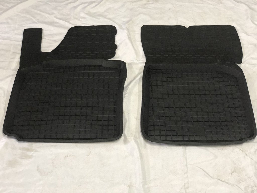 Rubber floor mats with edge (2 pcs, Polytep) for Volkswagen Caddy 2004-2010 - image 2