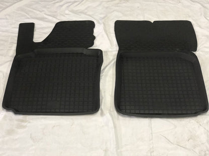 Rubber floor mats with edge (2 pcs, Polytep) for Volkswagen Caddy 2004-2010 - image 2