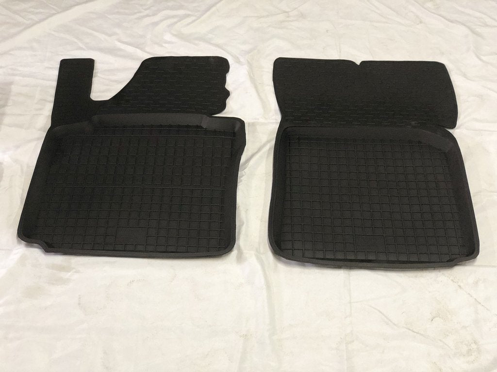 Rubber floor mats with edge (2 pcs, Polytep) for Volkswagen Caddy 2004-2010 - image 3