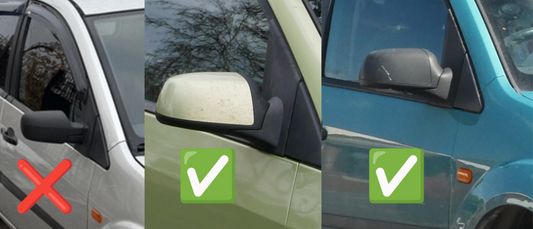 Mirror Covers BMW-Style (2 pcs) for Ford Fiesta 2002-2008 - image 2