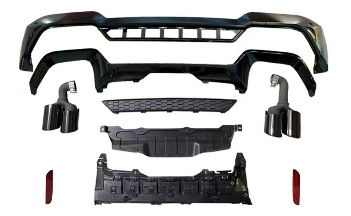 Rear diffuser with exhaust tips (for F97/M-Sport 2022-2024) for BMW X3 G01 2018- - image 1