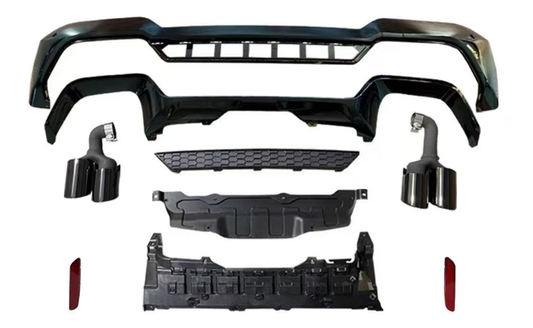 Rear diffuser with exhaust tips (for F97/M-Sport 2022-2024) for BMW X3 G01 2018- - image 1