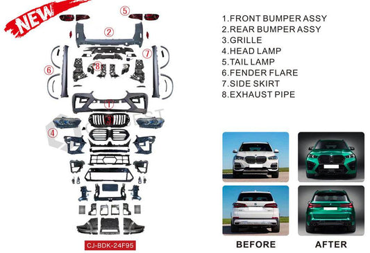 Restyling kit in X5M F95 LCI for BMW X5 G05 2019- - Reelken Auto