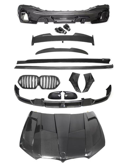 Body kit with hood Carbon V2 (2018-2022) for BMW X6 G06 2019- - image 3
