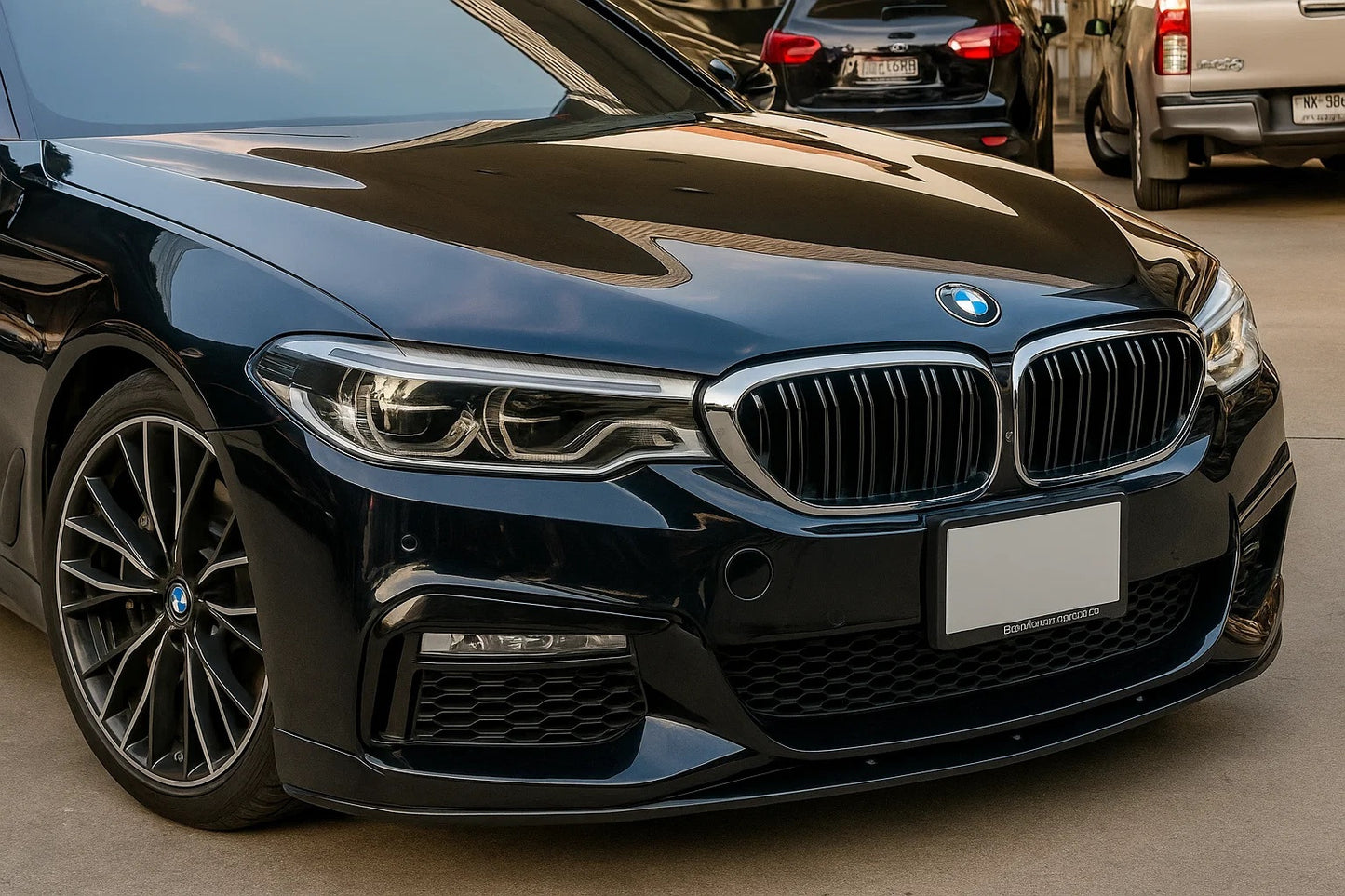 Kidneys M-Look (2017-2020, Gloss Black with Chrome Trim) for BMW 5 Series G30/G31 2017-2023 - image 1