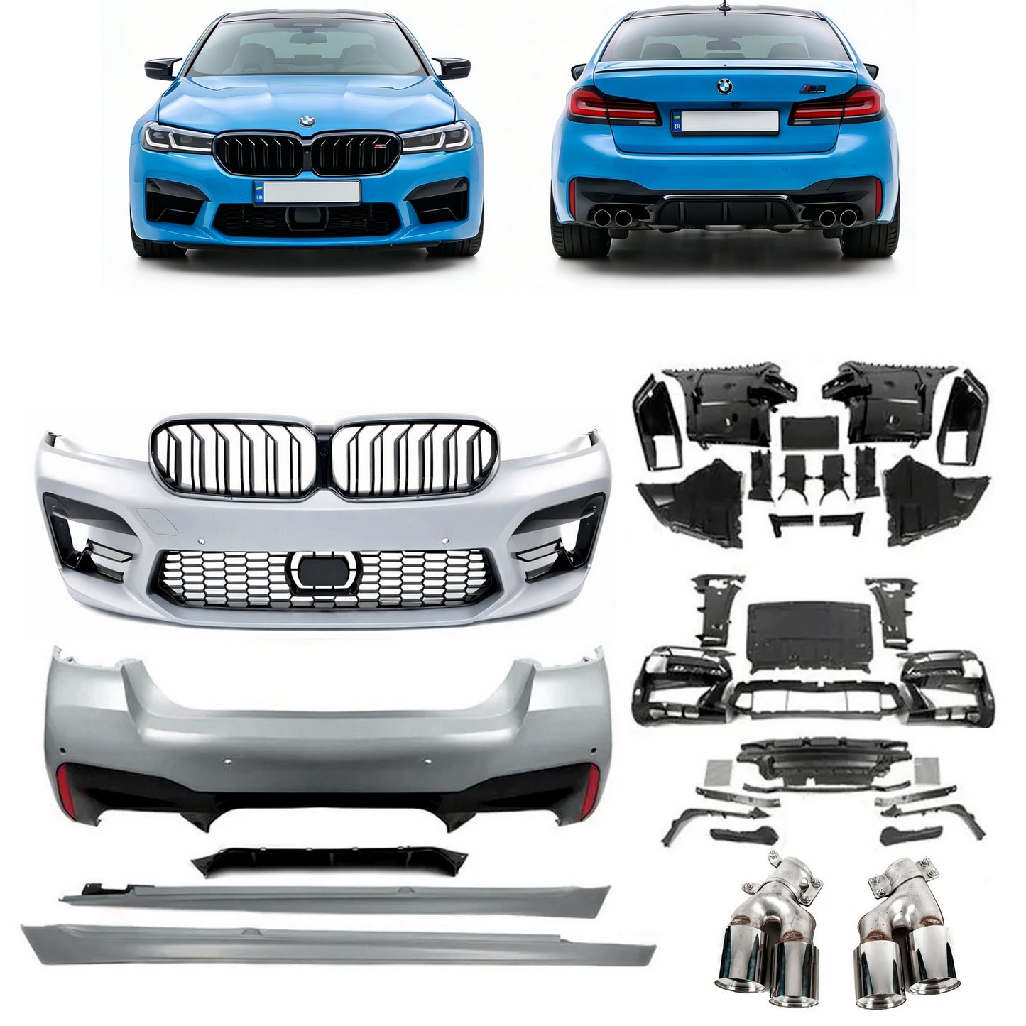 Body Kit M5 F90 (for 2021+) for BMW 5 Series G30/G31 2017-2023 - image 13