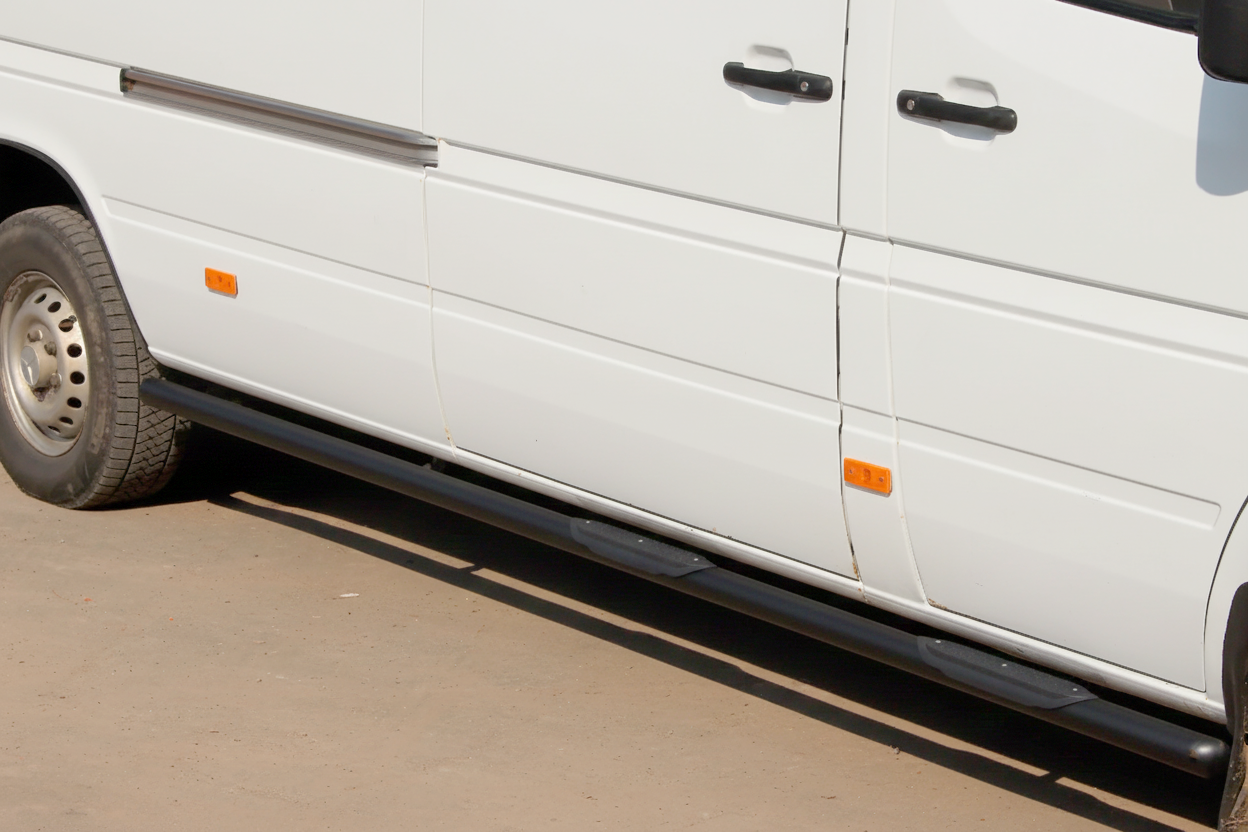 Side Bars Black (2 pcs, Stainless Steel) for Mercedes Sprinter W901/902/903/904/905 1995-2006 - image 5