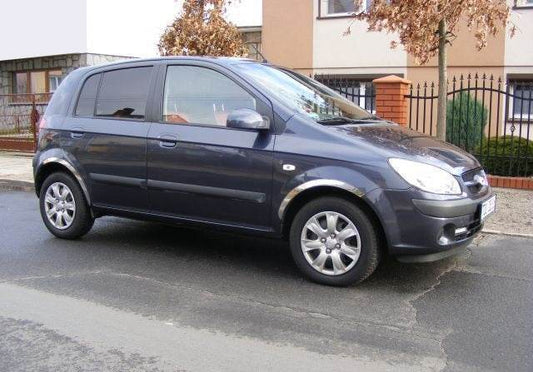 The pads on the arches (4 pieces, stainless steel) for Hyundai Getz - Reelken Auto