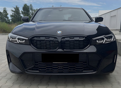 Diamond Black Kidney Grilles (2022+, black surround) for BMW 3 Series G20/G21 2018- - image 1