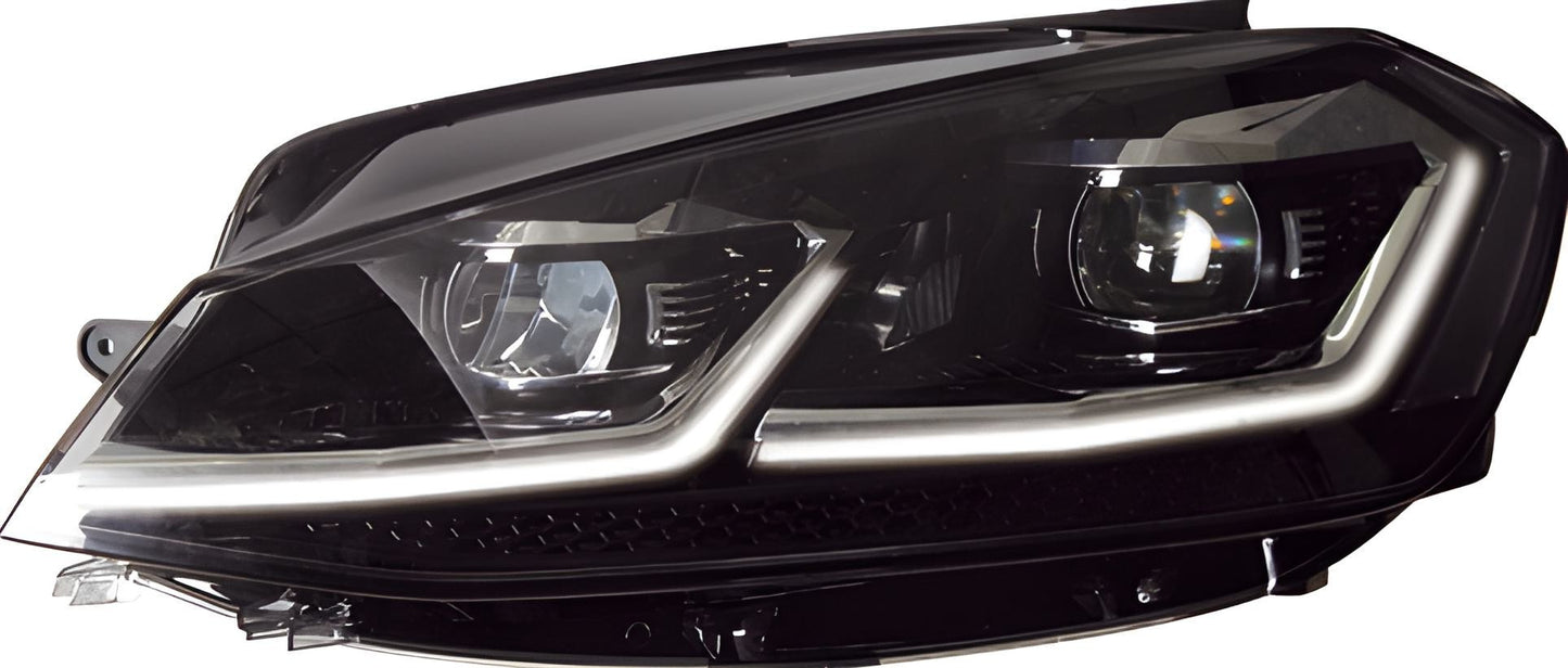 Front Headlights Silver FullLed (2017-2020, 2 pcs) for Volkswagen Golf 7/E-Golf 2012-2020 - image 1