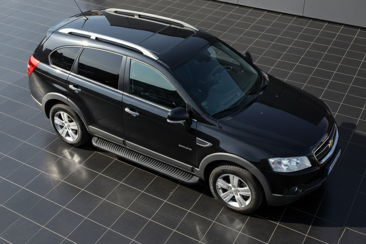 Side Steps Tayga Black (2 pcs, Aluminum) for Chevrolet Captiva 2006-2019 - image 1