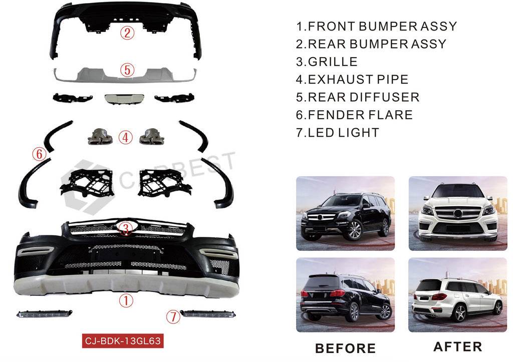 AMG body kits (for GL) for Mercedes GL/GLS class X166 - Reelken Auto