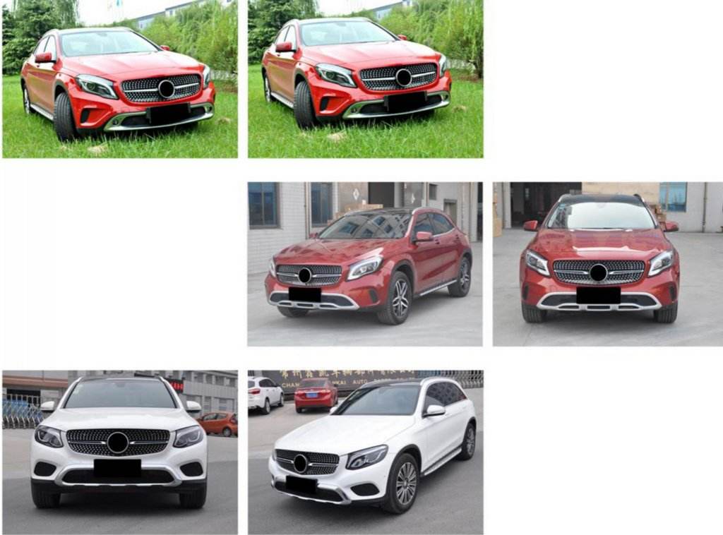 Front grill Diamond Silver (2014-2016) for Mercedes GLA X156 2014-2019 - Reelken Auto