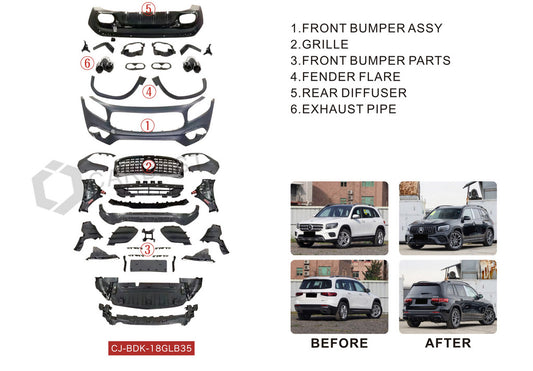 AMG GLB35 Full Body Kit for Mercedes GLB X247 2019- - image 2