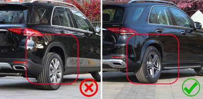 Mudguards (colored arch extenders, model without footboards, 4 pcs.) for Mercedes GLE W167 - Reelken Auto