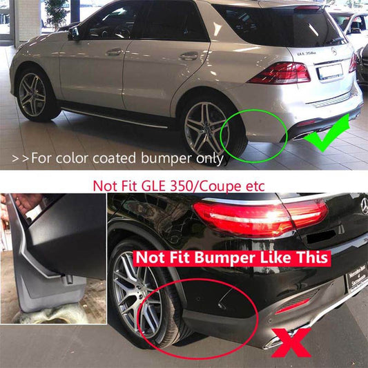 Rear mudguards for GLE W166 (bumper in color) for Mercedes GLE/ML class W166 - Reelken Auto