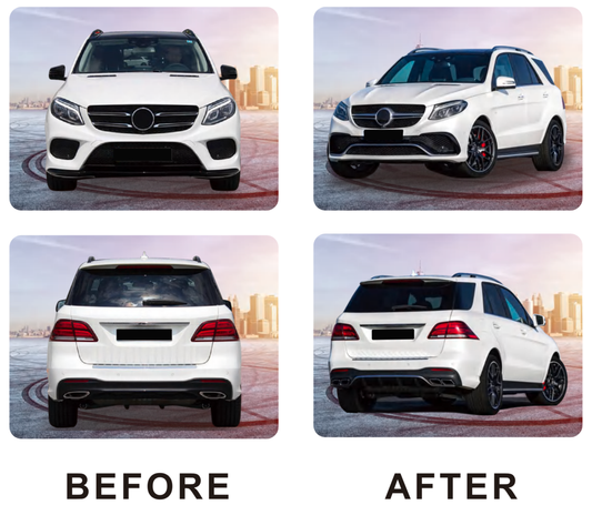 Body kit GLE63 AMG (with rear diffuser) for Mercedes GLE/ML сlass W166 2011-2018 - image 2