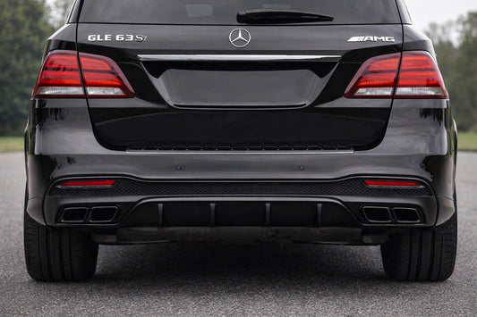 Rear diffuser for GLE (GLE63 Black design) for Mercedes GLE/ML сlass W166 2011-2018 - image 1