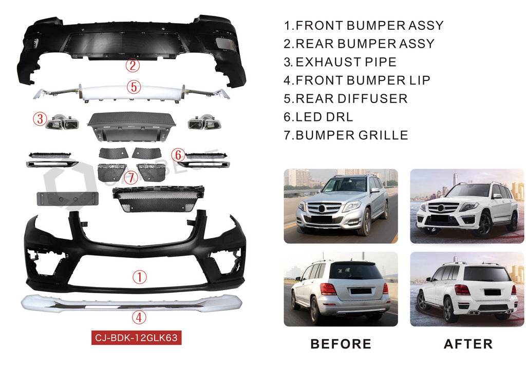 Kit body kits AMG for Mercedes GLK class X204 - Reelken Auto