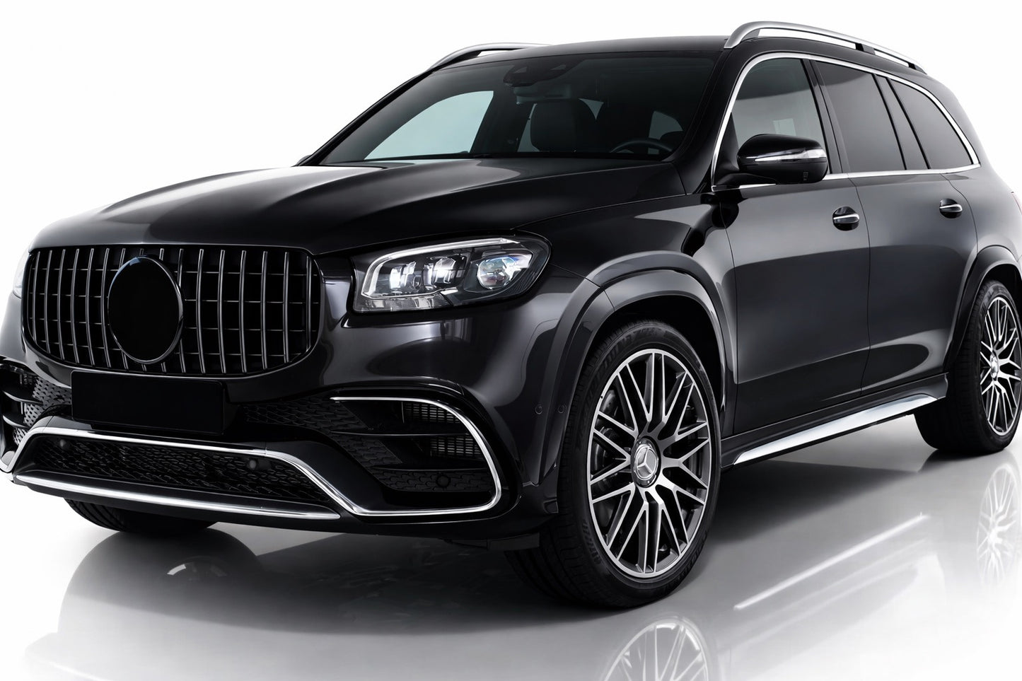 Front Grille 2019-2023 (GT Panamericana Black) for Mercedes GLS X167 2019- - image 1