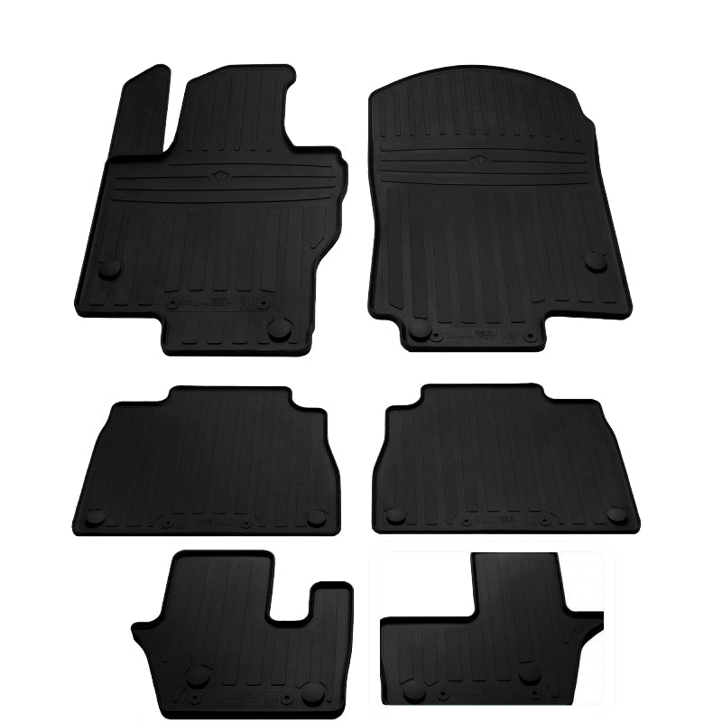 Rubber Floor Mats (6 pcs, Stingray Premium) for Mercedes GLS X167 2019- - image 1