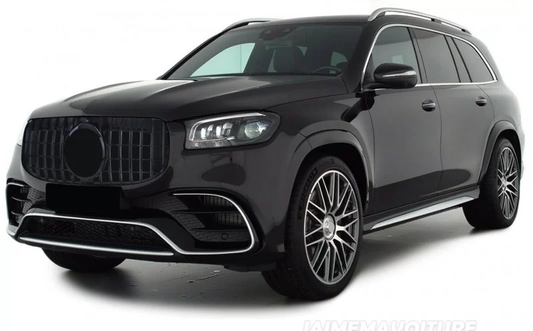 Front Grille 2019-2023 (GT Panamericana Black) for Mercedes GLS X167 2019- - image 1
