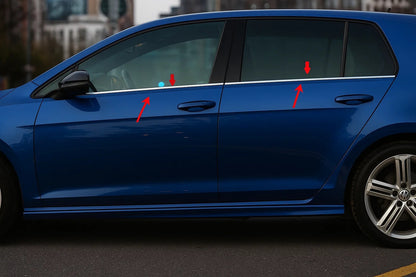Window Trim Molding (4 pcs, Stainless Steel) for Volkswagen Golf 6 2008-2014 - image 1