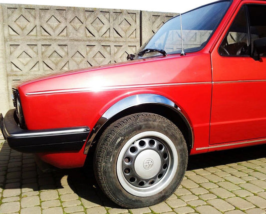 Fender flares (4 pcs, stainless steel) for Volkswagen Golf 2 1983-1992 - image 1