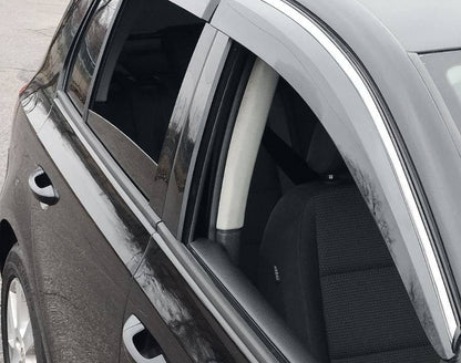 Window Deflectors with Chrome Trim HB (4 pcs, Sunplex Chrome) for Volkswagen Golf 6 2008-2014 - image 6
