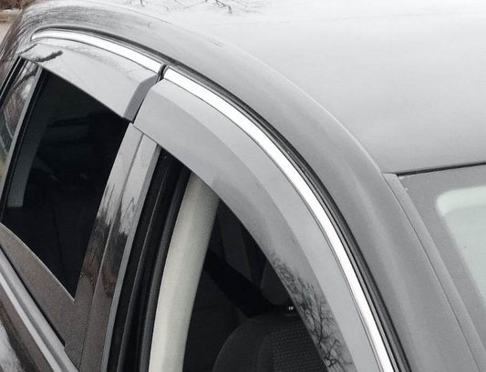 Windshields with chrome (4 pcs, Sunplex Chrome) for Volkswagen Golf 5 - Reelken Auto