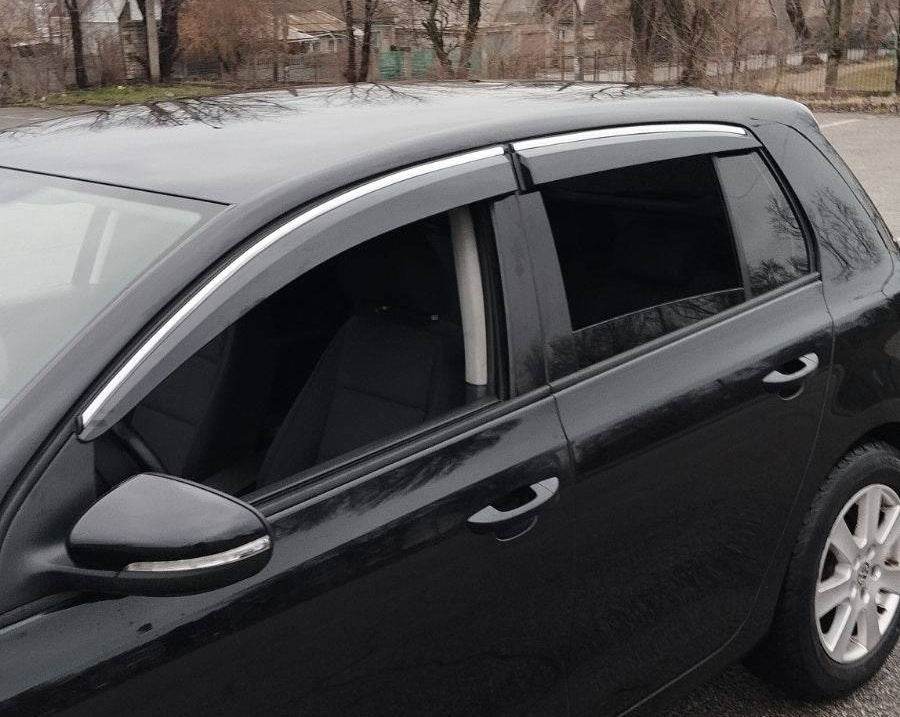 Windshields with chrome HB (4 pcs, Sunplex Chrome) for Volkswagen Golf 6 - Reelken Auto