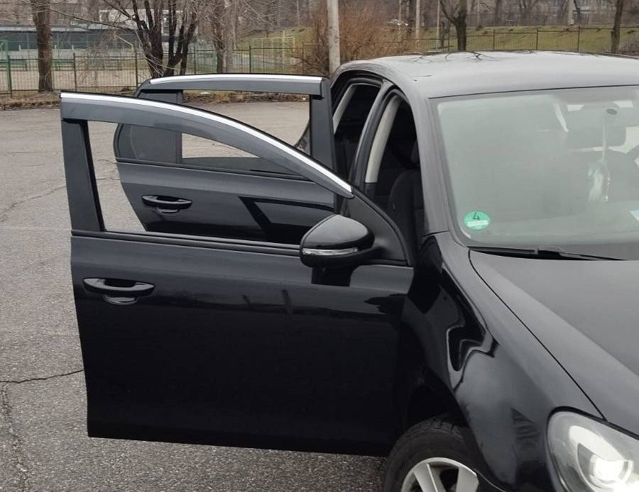 Window Deflectors with Chrome Trim (4 pcs, Sunplex Chrome) for Volkswagen Golf 5 2003-2009 - image 10
