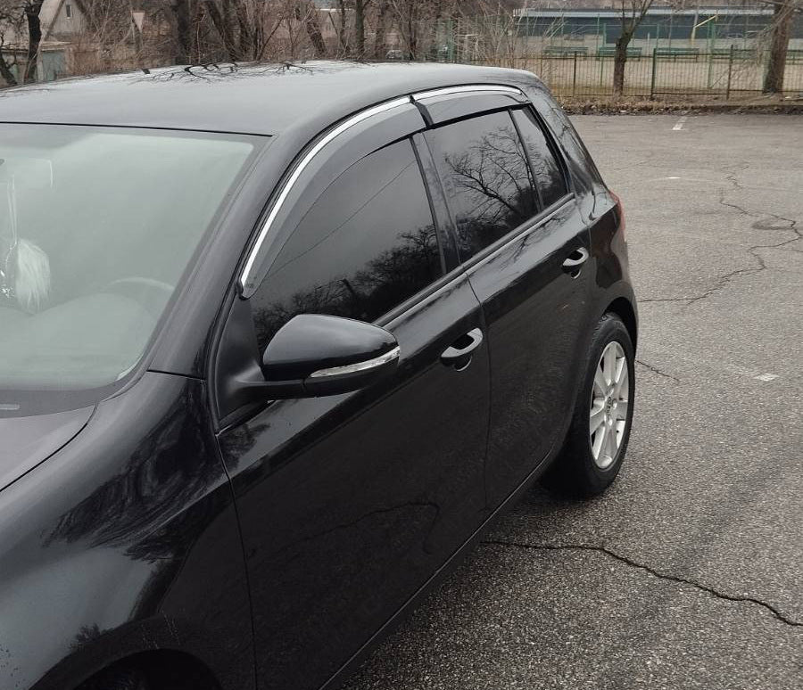 Window Deflectors with Chrome Trim HB (4 pcs, Sunplex Chrome) for Volkswagen Golf 6 2008-2014 - image 15