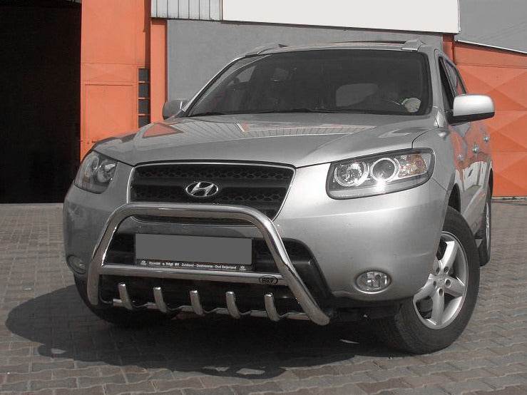 The WT003 bumper guard (stainless) for Hyundai Santa Fe 2 2006-2012 - Reelken Auto