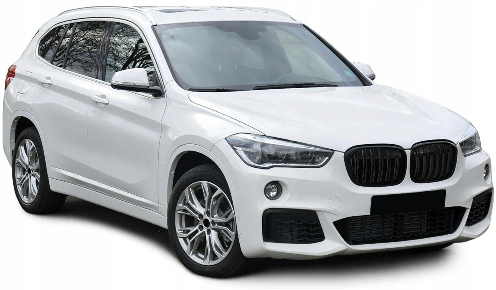 M-Look Kidney Grilles (2015-2019, Gloss Black) for BMW X1 F48 2015-2022 - image 3