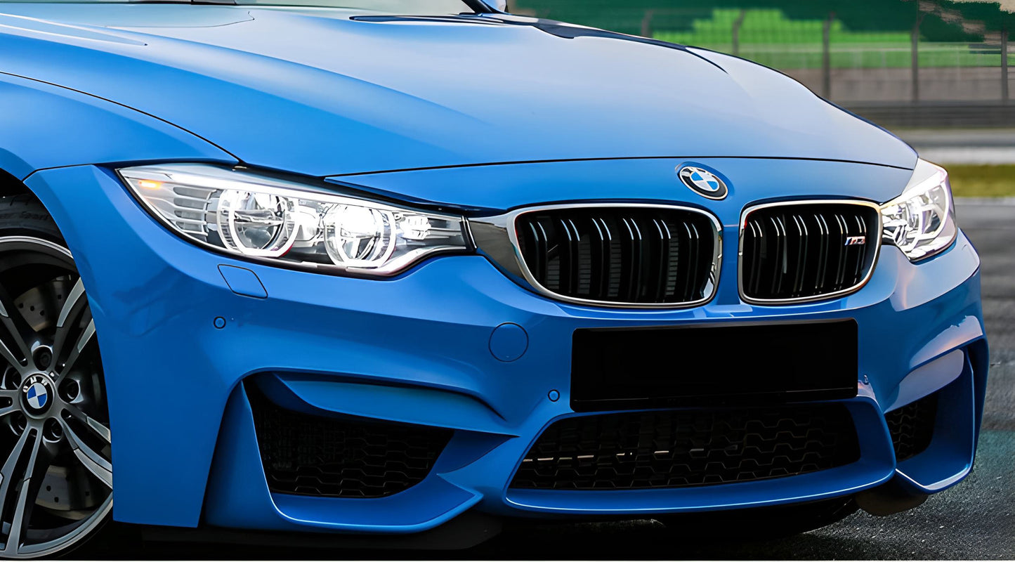 Kidneys M-Look (Gloss Black with Chrome Trim) for BMW 3 Series F30/F31 2012-2019 - image 1