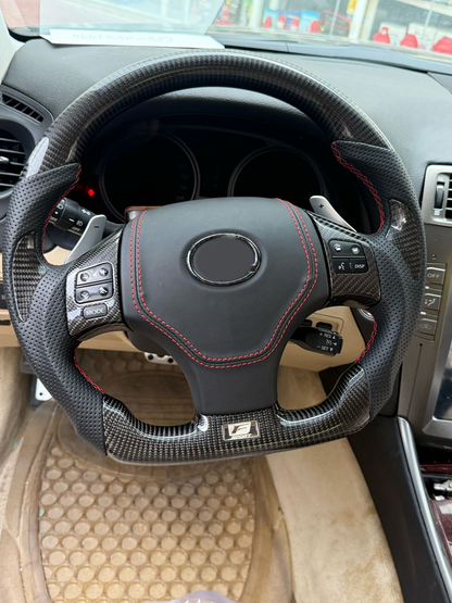 Complete anatomical steering wheel (carbon, design 2020) for Lexus GS 2011-2020 - image 1