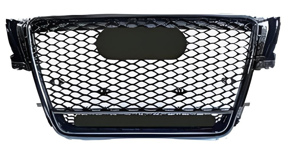 RS-style front grille with Quattro lettering (2007-2011, black) for Audi A5 2007-2015 - image 1
